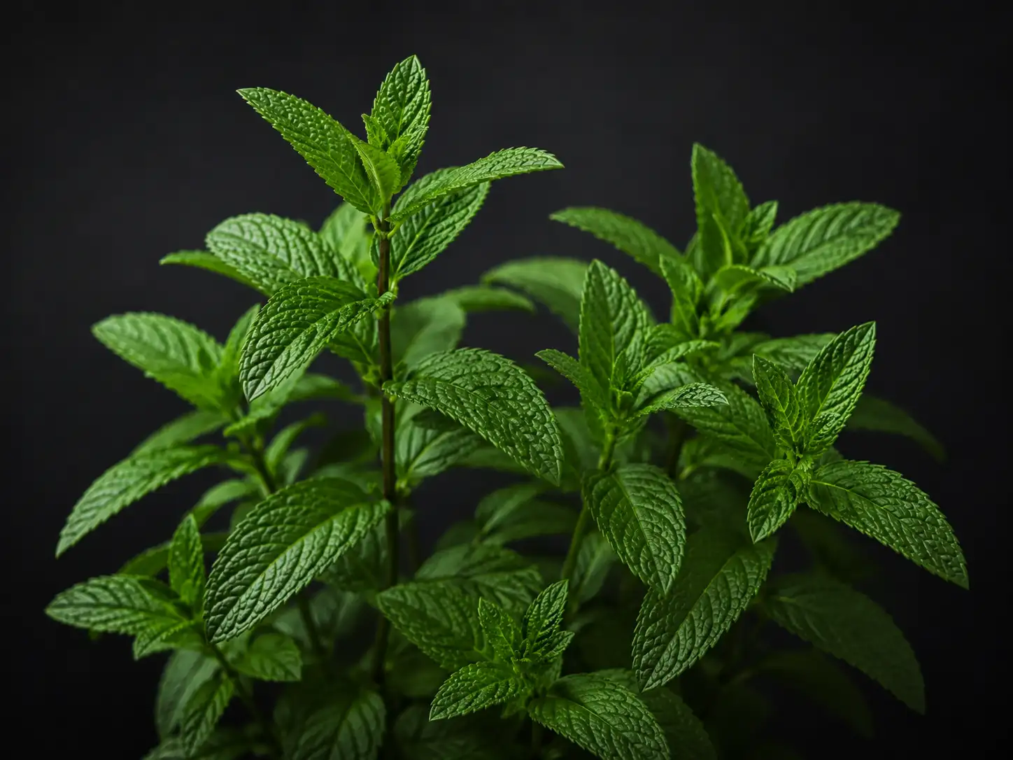 AI illustration of Peppermint Leaves (dried) for the AufgussCrew scent wiki
