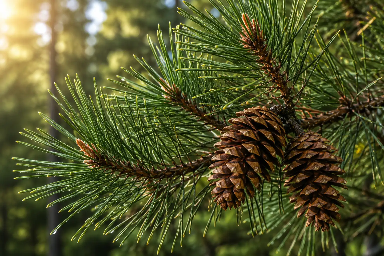 AI illustration of Pine Twigs & Needles for the AufgussCrew scent wiki