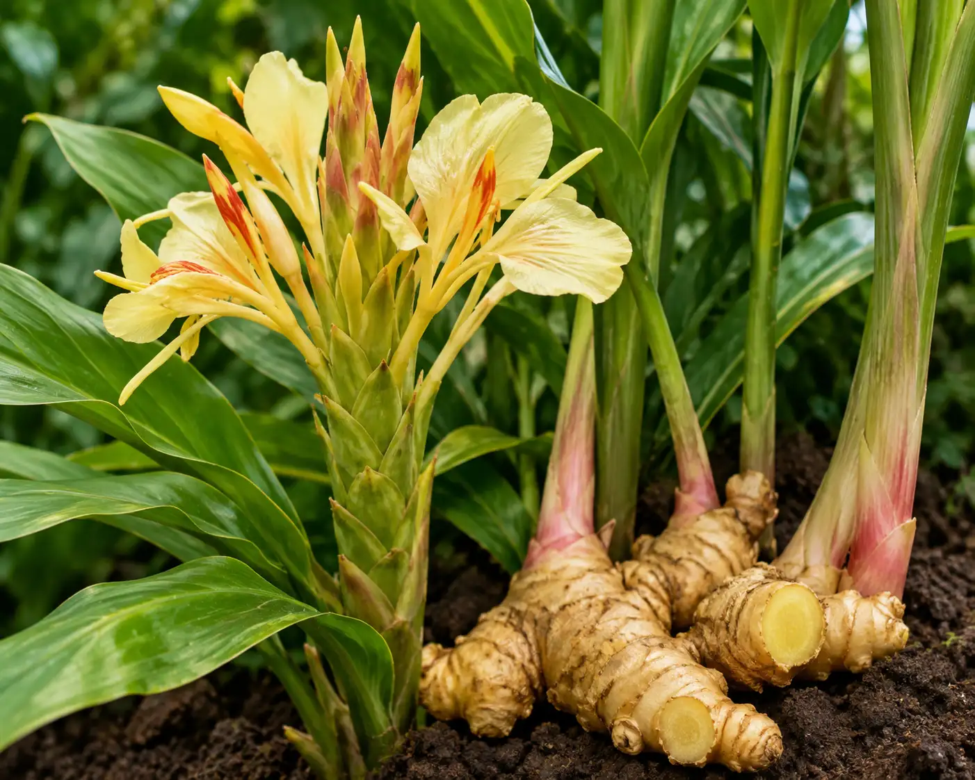 AI illustration of Ginger Root Slices for the AufgussCrew scent wiki