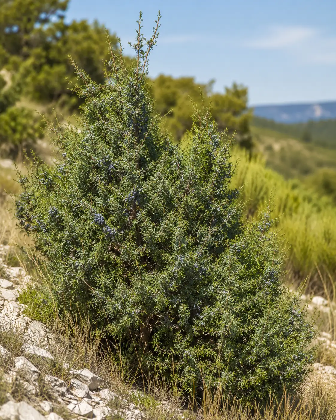 AI illustration of Juniper Needle for the AufgussCrew scent wiki